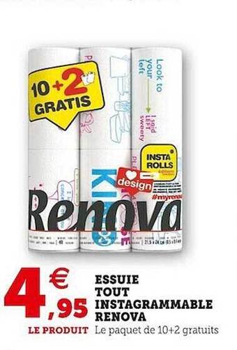 Super U Essuie tout instagrammable renova offre