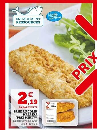 Super U Pané au colin d'alaska offre