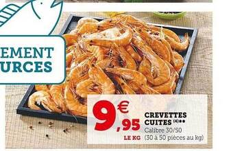 Super U Crevettes cuites offre
