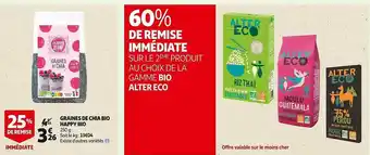 Auchan Graines de chia bio happy bio offre