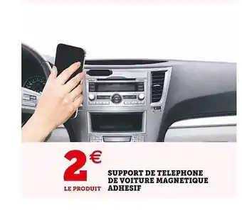 Super U Support de téléphone de voiture magnétique adhésif offre