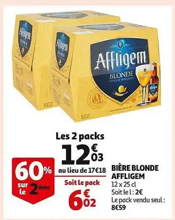 Auchan Bière blonde affligem offre