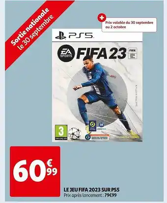 Auchan Le jeu fifa 2023 sur ps5 offre