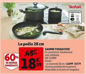 Auchan Gamme tough fixe tefal offre