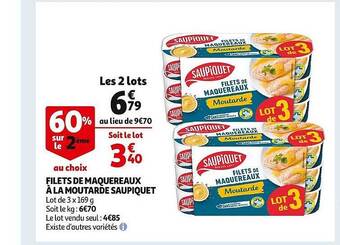 Filets de maquereaux à la moutarde saupiquet