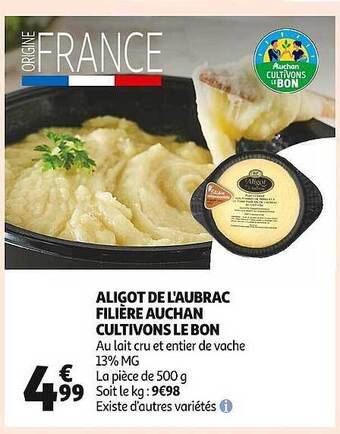 Auchan Aligot de l'aubrac filière auchan cultivons le bon offre