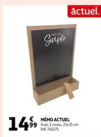 Auchan Mémo actuel offre