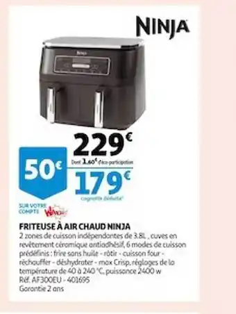 Auchan Friteuse à air chaud ninja offre