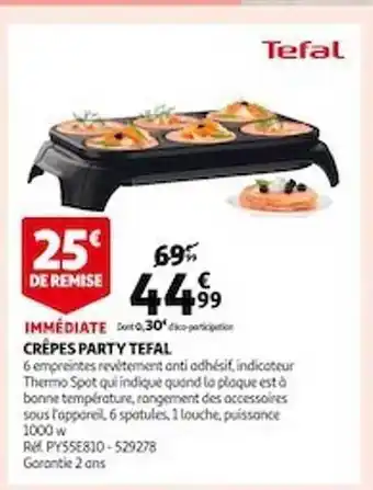Auchan Crêpes party tefal offre