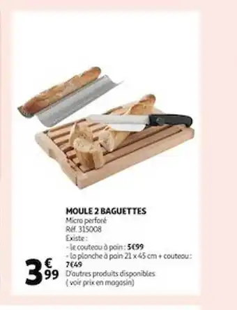 Auchan Moule 2 baguettes offre