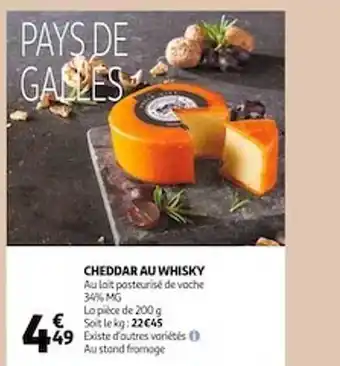 Auchan Cheddar au whisky offre