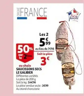 Saucissons secs le galibier