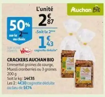 Auchan Crackers auchan bio offre