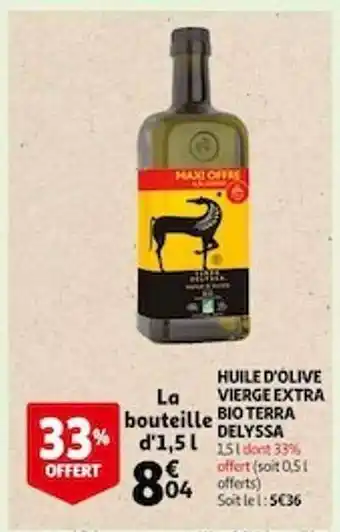 Huile d'olive vierge extra bio terra delyssa