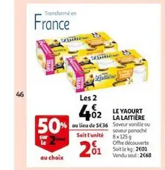 Auchan Le yaourt la laitière offre