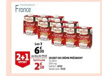 Auchan Secret de crème président offre