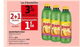 Auchan Jus de fruits pago offre