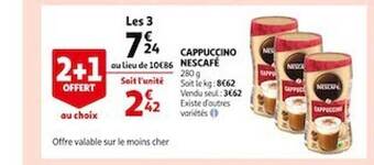 Auchan Cappuccino nescafé offre