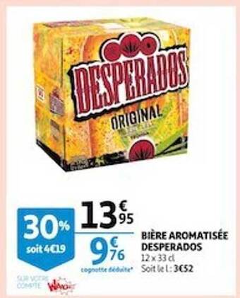 Auchan Bière aromatisée desperados offre
