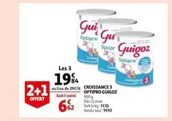 Auchan Croissance 3 optipro guigoz offre