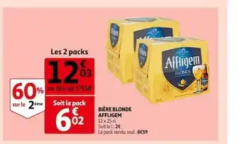 Auchan Bière blonde affligem offre