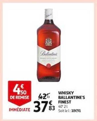 Auchan Whisky ballantine's finest offre