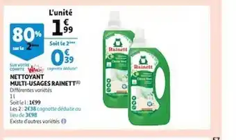 Auchan Nettoyant multi-usages rainett offre