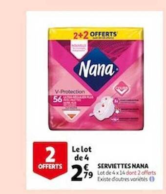 Auchan Serviettes nana offre