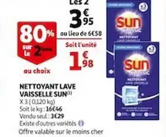 Auchan Nettoyant lave vaisselle sun offre