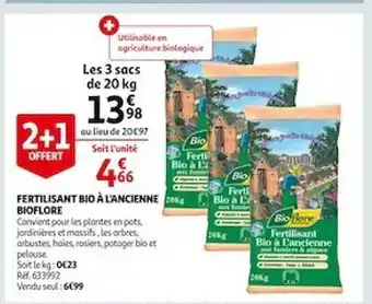 Auchan Fertilisant bio à l'ancienne bioflore offre