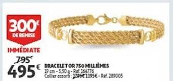 Auchan Bracelet or 750 millièmes offre