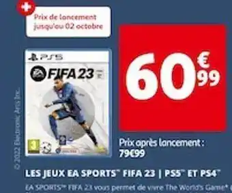 Auchan Les jeux ea sports fifa 23-ps5 et ps4 offre