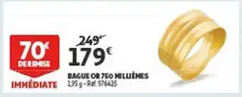 Auchan Bague or 750 millièmes offre