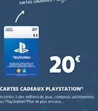 Cartes cadeaux playstation