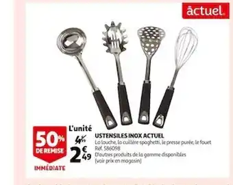 Ustensiles inox actuel