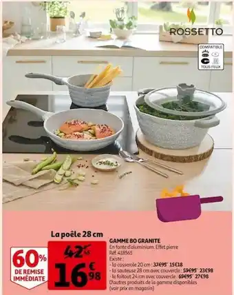 Auchan Gamme bo granite rossetto offre