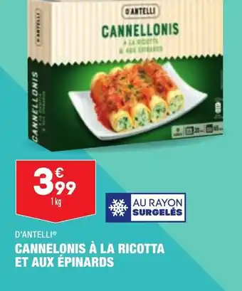 ALDI Cannelonis à La Ricotta Et Aux épinards offre