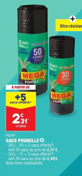 ALDI Sacs Poubelle offre