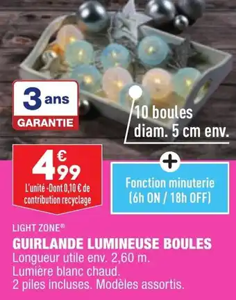 ALDI Guirlande lumineuse boules offre