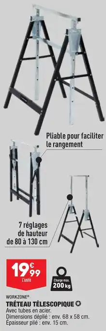 ALDI Tréteau tréteau télescopique offre