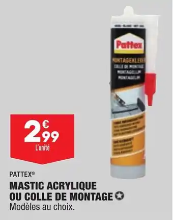 PATTEX mastic acrylique ou colle de montage
