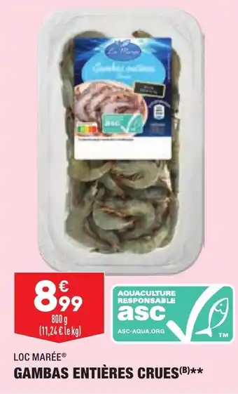 ALDI Gambas entières crues offre