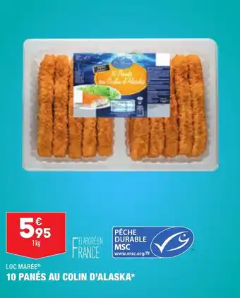 ALDI 10 panés au colin d'alaska offre