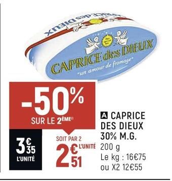 Spar Caprice des dieux caprice des dieux 30% m.g. offre