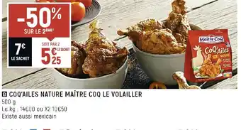 Maître coq coq’ailes nature le volailler
