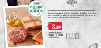 Match Produit élaboré : crépinette ou pavé campagnard offre