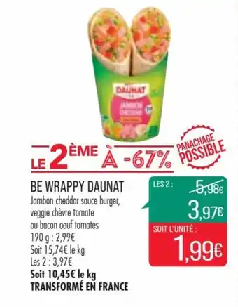 Match Be wrappy DAUNAT offre
