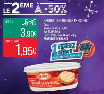 Match Beurre tendrissime PRESIDENT offre