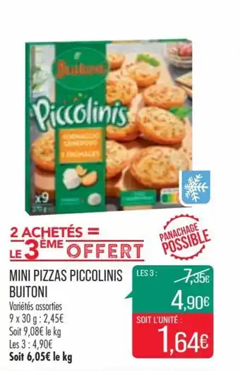 Match Mini pizzas piccolinis BUITONI offre