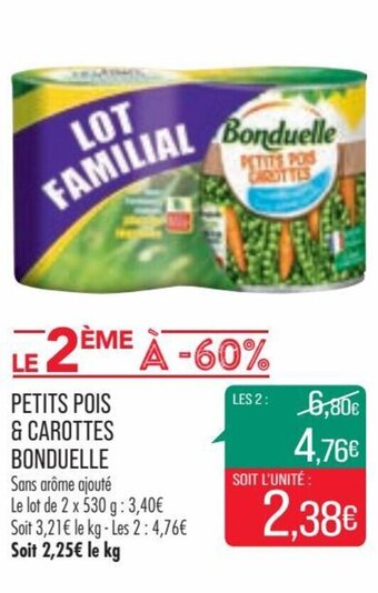 Match Petits pois & carottes BONDUELLE offre